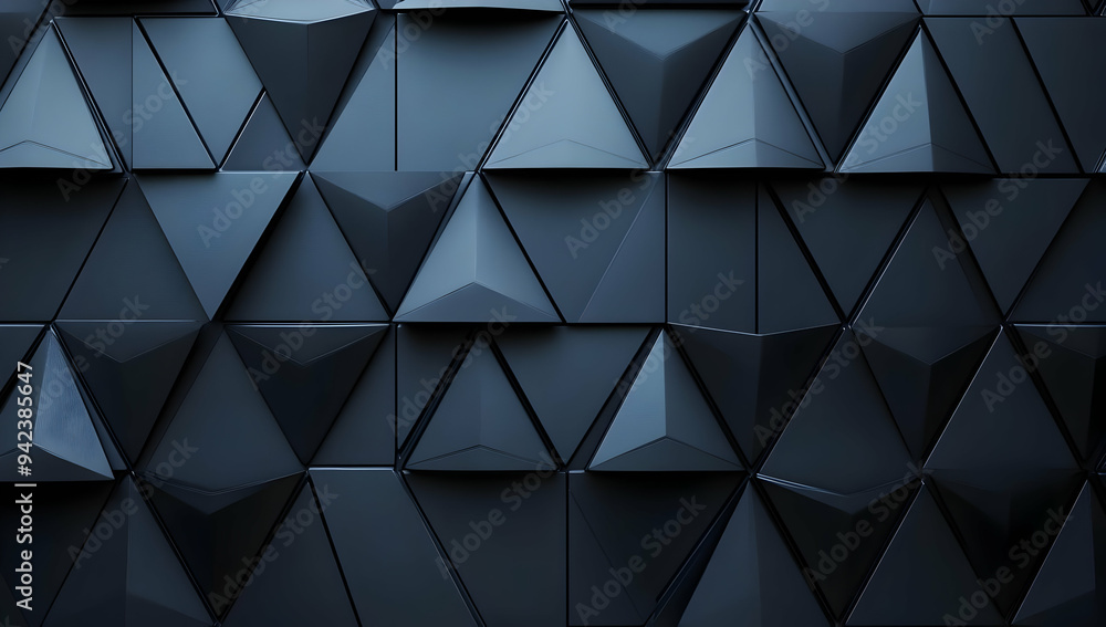 Poster elegant geometric design featuring dark triangular shapes in a modern pattern. perfect for backgroun