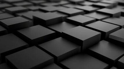 Abstract Black Cube Pattern