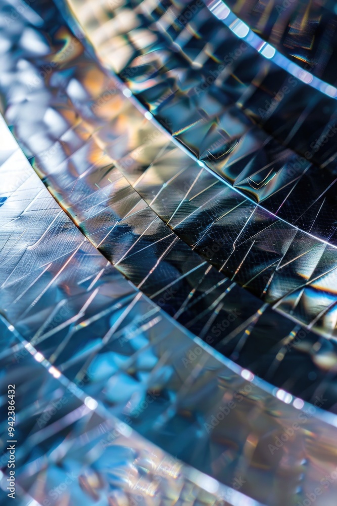 Poster A detailed view of a circular shape with blurred surroundings