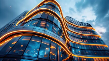 Renowned architect with building designs, Futuristic, Sleek, Digital, Highlighting architectural innovation