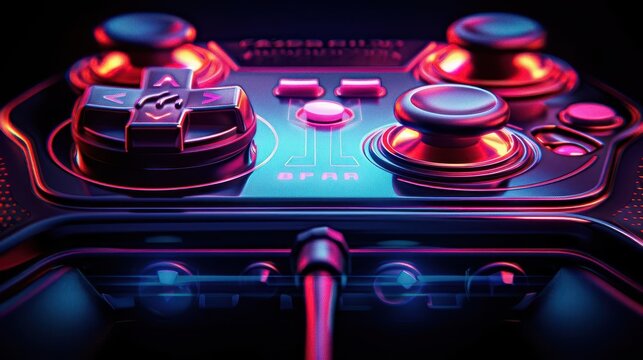 Retro video game console, Pop Art, Nostalgic, Illustration, Highlighting classic gaming