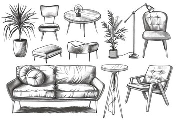 Fototapeta premium A warm and inviting living room with comfortable furniture and decor
