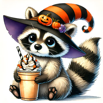 recommend clip art: Halloween Raccoon