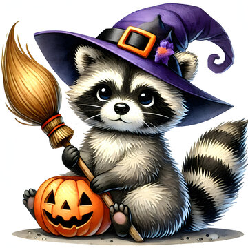 recommend clip art: Halloween Raccoon