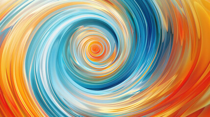Fototapeta premium abstract bright and colorful circular design with orange and blue color