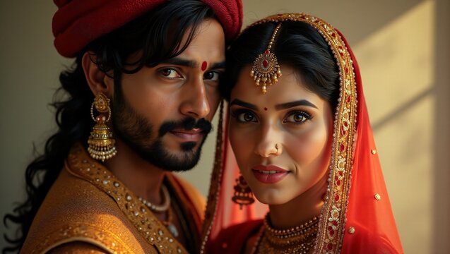 Portrait of Shri Krishan and Radha rani