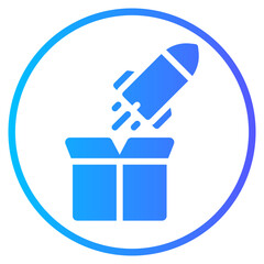 product launch gradient icon