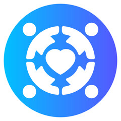 community engagement gradient icon