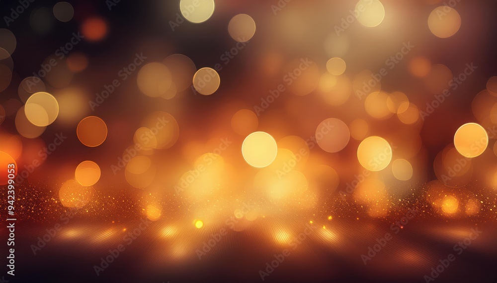 Aufkleber abstract glowing background with warm bokeh lights creating a magical atmosphere for celebrations an