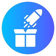 product launch gradient icon