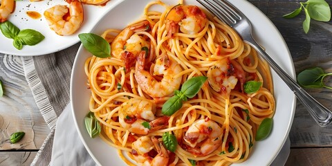 spaghetti with seafood
