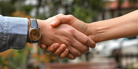 Handshake, close up of handshake, close up of two hands holding each other, close up of people shaking hands