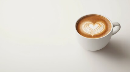 A white coffee cup with a heart drawn on it