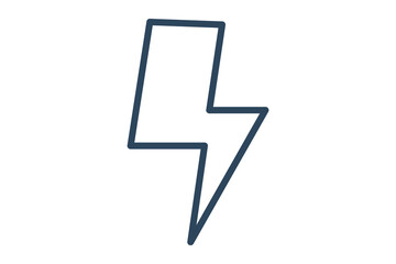 Lightning bolt icon. line icon style. icon related to efficiency. productivity elements vector illustration