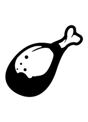 Chicken Leg | Fried Chicken | Food Porn | Fried | Delicious Fried | Cooking | Food Recipe | Chicken | Original Illustration | Vector and Clipart | Cutfile and Stencil