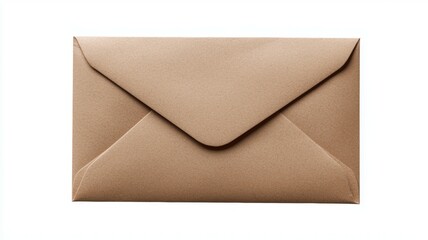 A brown envelope with a white background