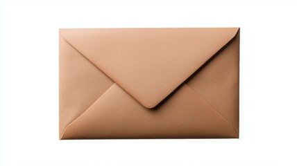 A brown envelope with a white background