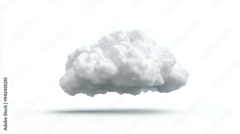 Sticker A white cloud with a white outline