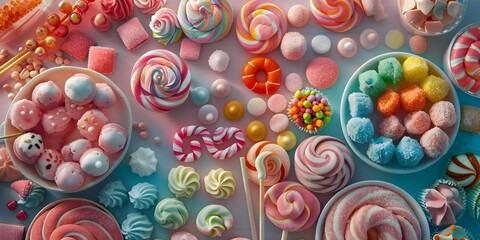 Sweet, cupcake, candy, lollipop 