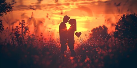 silhouette of a person in sunset