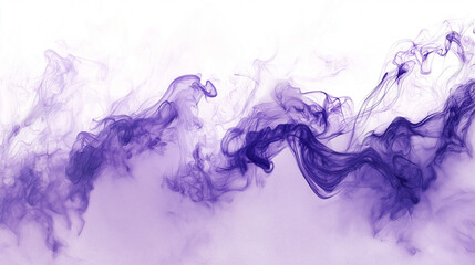 Obraz premium abstract lilac and periwinkle ink storm artwork, on a pale buttercream background