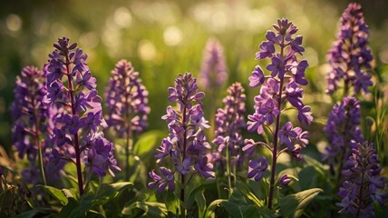 Purple flowers in the garden