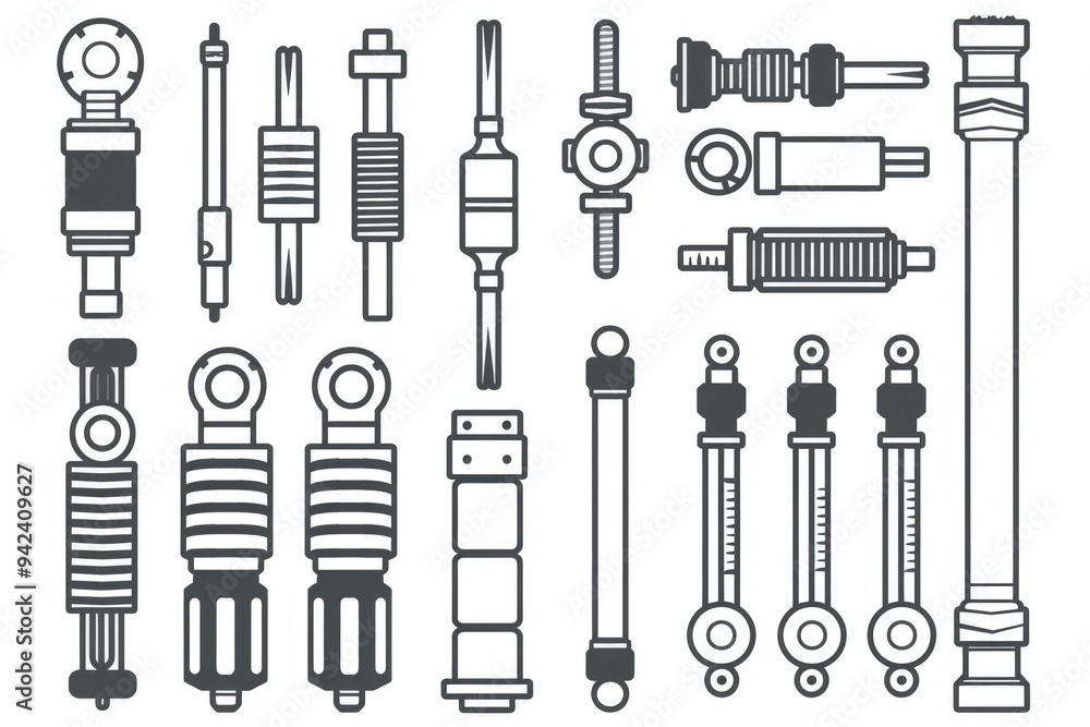 Poster A collection of different types of electrical equipment on display