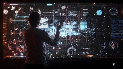 Cybersecurity Expert Monitoring Global Data Network