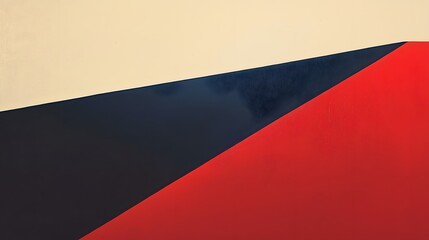 Geometric Minimalism: Red, Black, and Beige - A study in sharp lines and contrasting hues, this abstract image embodies modern design.