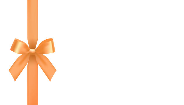 vector design background with elegant orange bow
