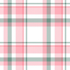 Pink and white checkered pattern.Seamless abstract pink plaid christmas pattern background for holiday trend designs. Tartan vector illustration