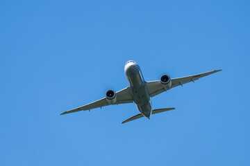 空を飛ぶ飛行機