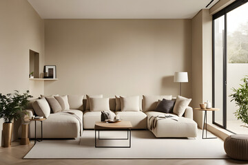 modern living room with fireplace