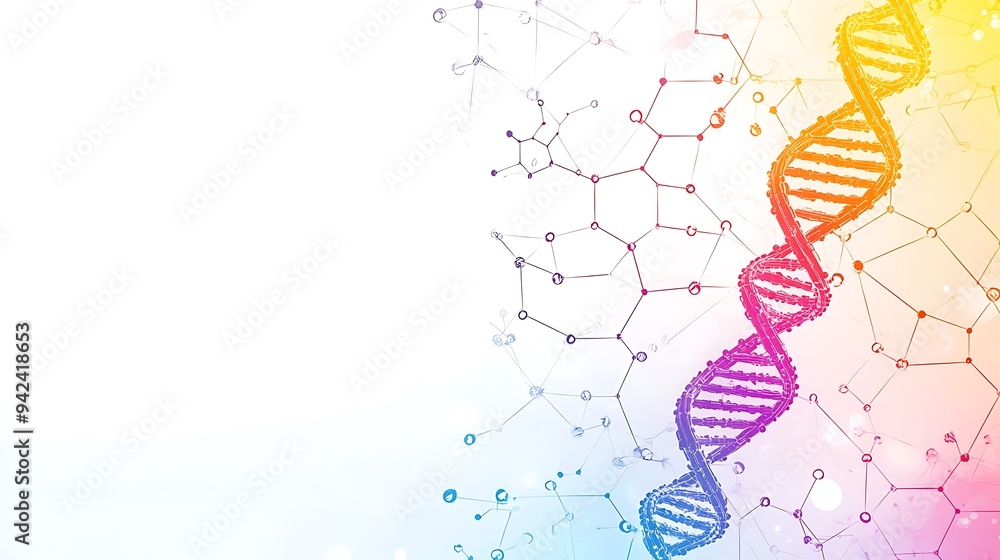 Poster Abstract DNA double helix structure with connected network pattern