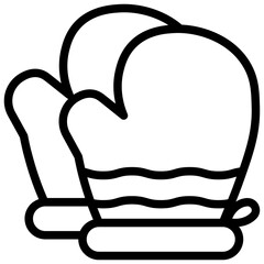 Kitchen Glove Icon. Cooking Glove Icon