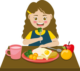 kids eating healthy food for breakfast