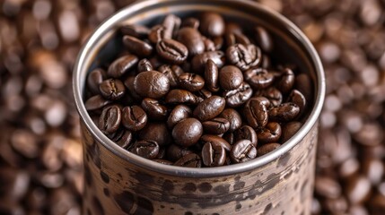 Fototapeta premium Photographing a coffee can in a studio