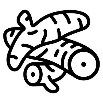 recommend clip art: turmeric icon with outline style. Suitable for website design, logo, app and UI. Based on the size of the icon in general, so it can be reduced.