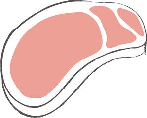 豚ロース肉のイラスト
