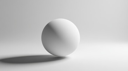 White Egg on White Background with Shadow