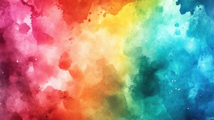 Fototapeta premium Watercolor illustration featuring vivid acrylic paints in a dirty multicolored palette Colorful ink design template showcasing universal art with multicolor elements and underwater themes