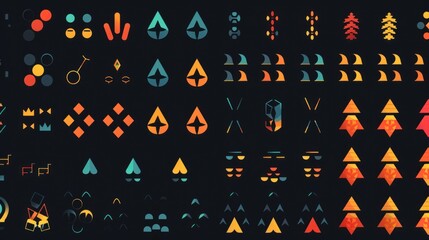 Colorful geometric shapes abstract pattern.