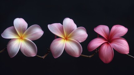 Pink Set of Plumeria