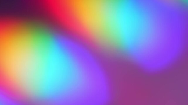 Blurred holographic pink purple rainbow abstract background. Light rays flash and glow. Optical Crystal Prism Beams Bokeh