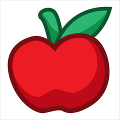 Red apple isolated on white background