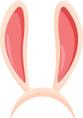 Pink bunny ears headband is waiting to be worn for easter celebration