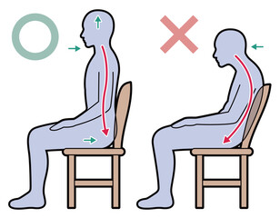 座り方　姿勢　図解
