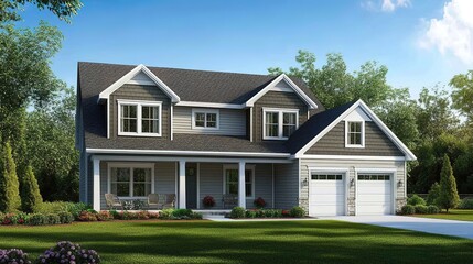 Simple Two-Floor House Plan: Compact and Functional Design with Efficient Layout for Practical Living