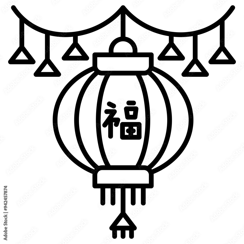 Wall mural Lantern Icon