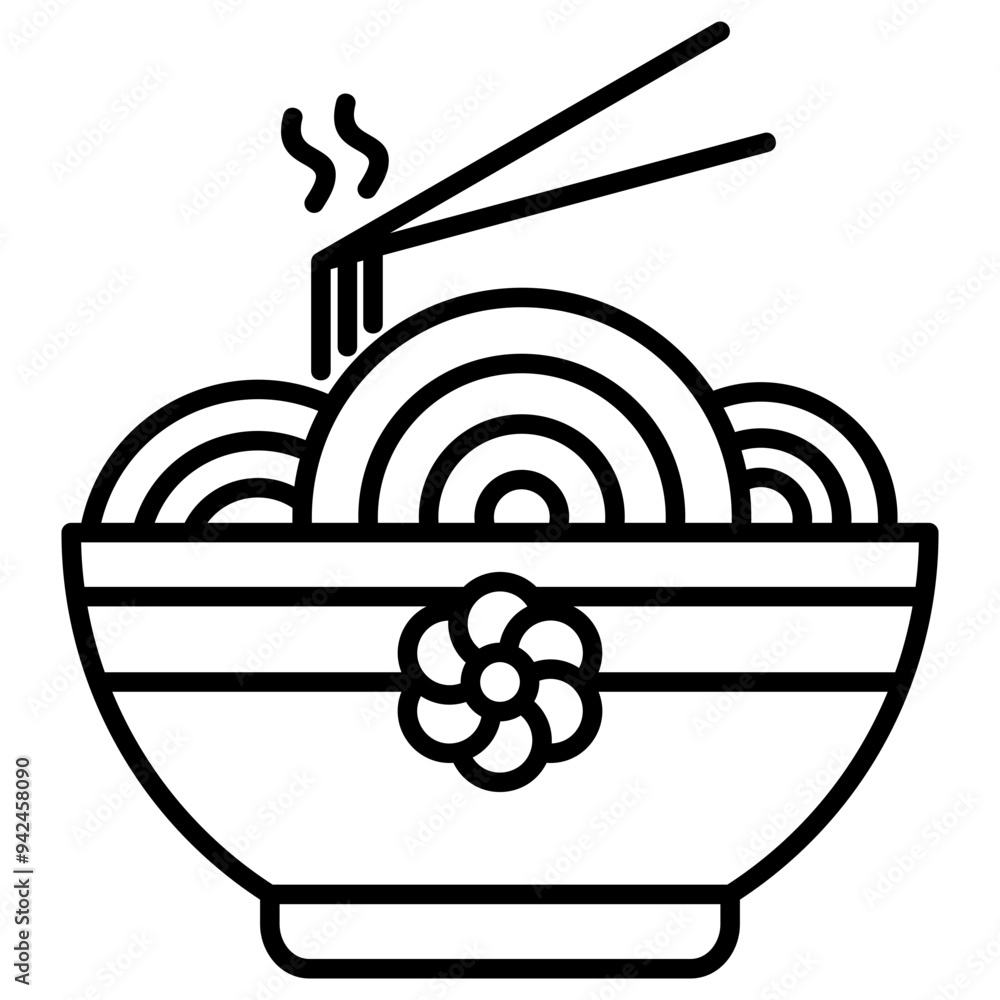 Wall mural chopsticks icon